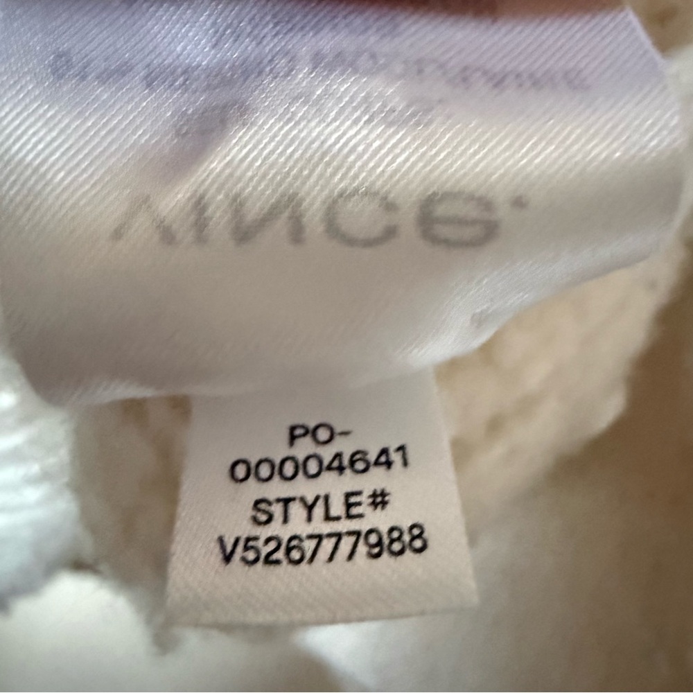 VINCE Cable-knit Wool-blend Tunic Sweater In White - Picture 6 of 6